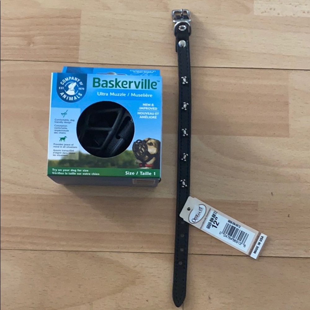 Baskerville ultra muzzle and dog collar